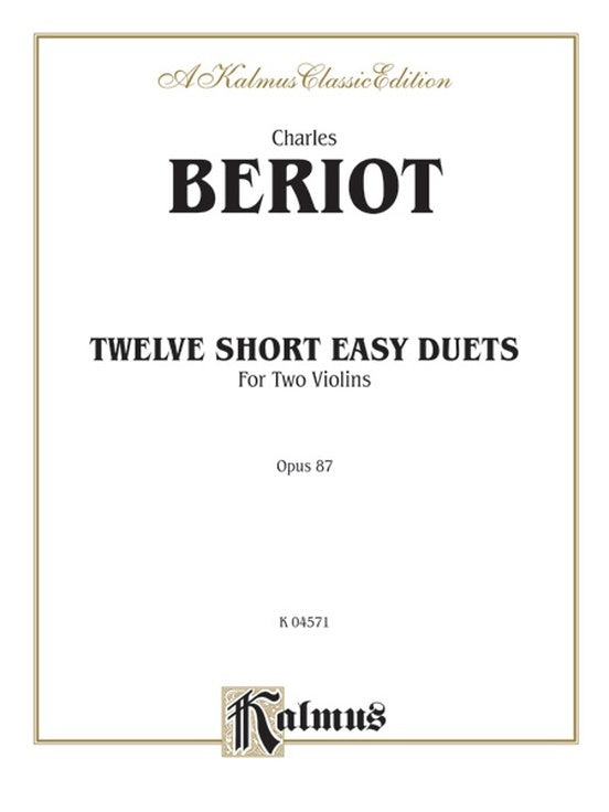Short Easy Duets 12 Op 87 2 Violin