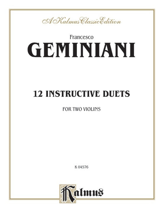 Instructive Duets 12 For Violin