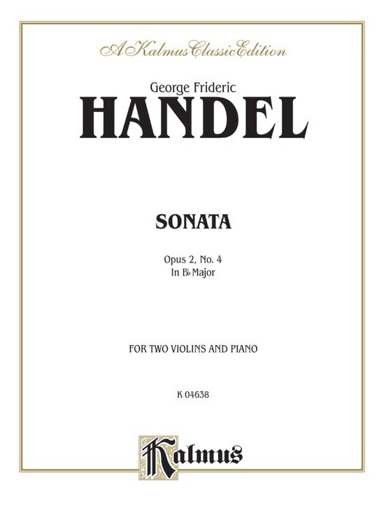 Sonata Op 2 No 4 for Violin Sheet Music