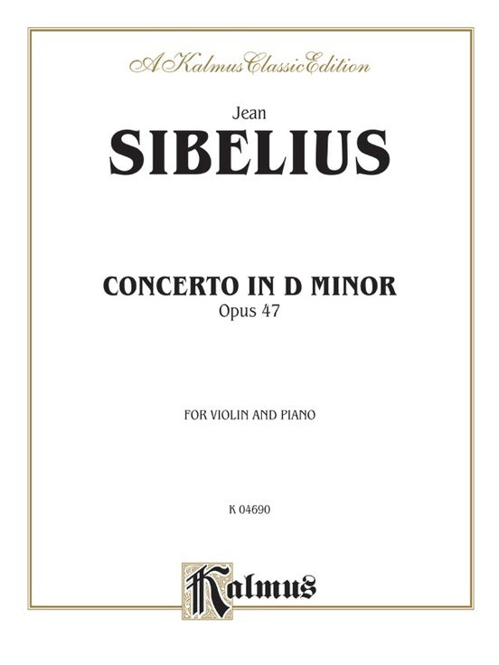 Violin Concerto in D Minor Op. 47 Sheet Music