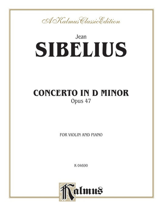 Violin Concerto in D Minor Op. 47 Sheet Music