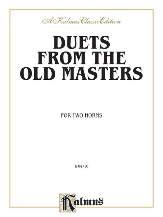 Duets From Old Masters For 2 Horns