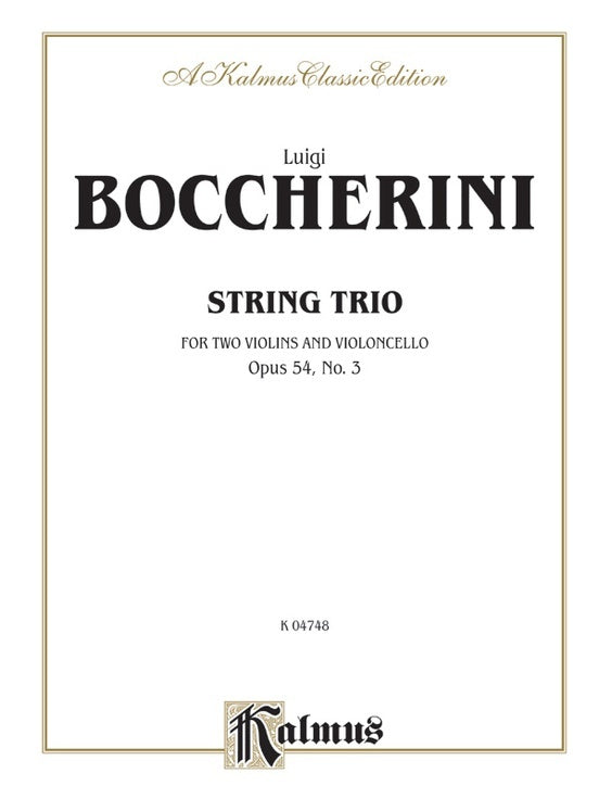 String Trio Op 54 No 3 Chamber Sheet Music