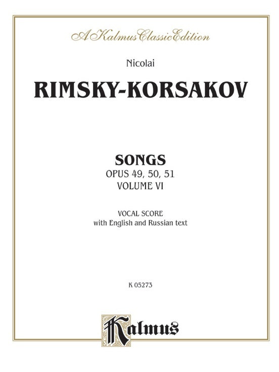 Songs Op 49-50 with Piano Accompaniment Book 6