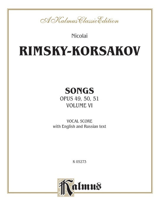 Songs Op 49-50 with Piano Accompaniment Book 6