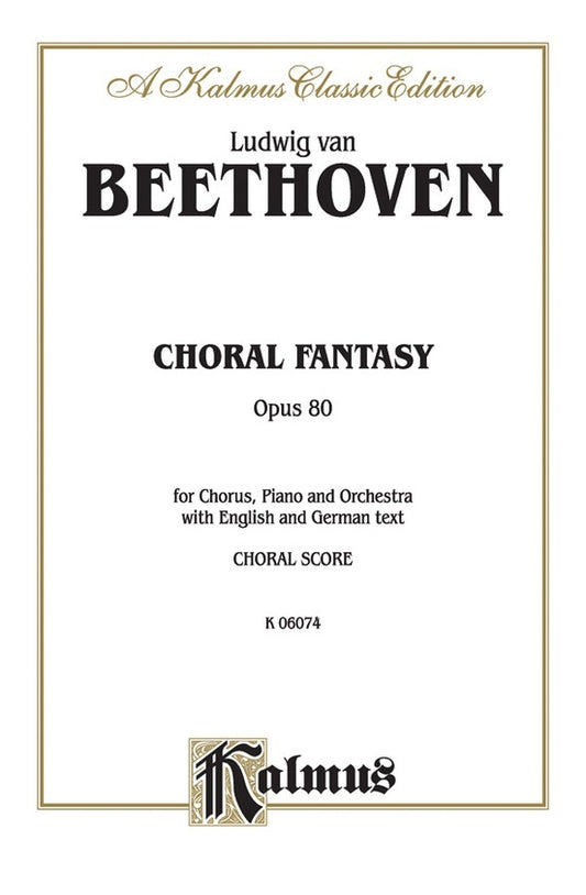 Choral Fantasy Op 80 Vocal Sc Eng/Ger