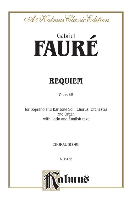 Requiem Op 48 SATB Lat/Eng Vocal Sc