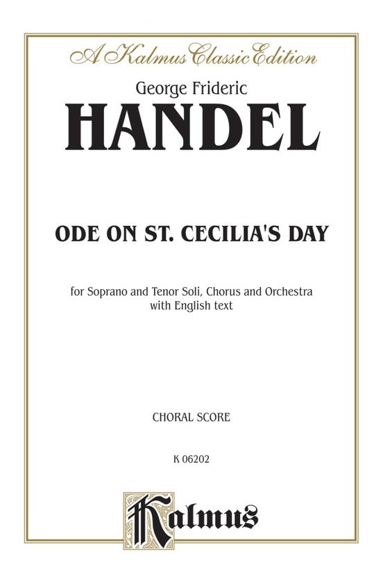 Ode To St Cecilia Vocal Sc