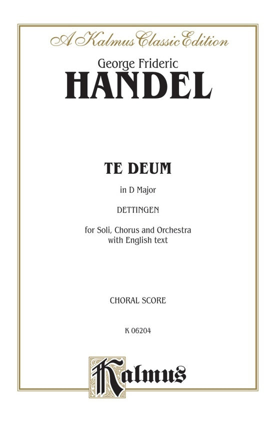 Dettingen Te Deum Vocal Sc