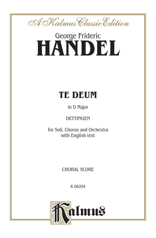 Dettingen Te Deum Vocal Sc