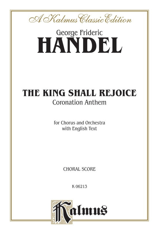 King Shall Rejoice Vocal Sc