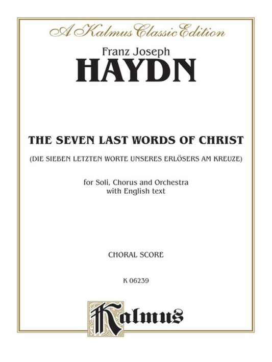 Last Words Of Christ Vocal Sc