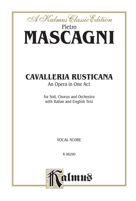 Cavalleria Rusticana Vocal Sheet Music