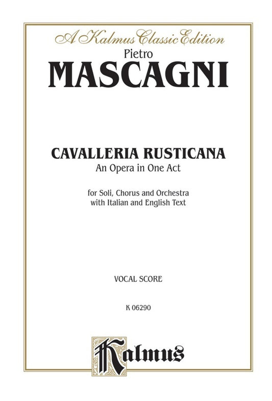 Cavalleria Rusticana Vocal Sheet Music