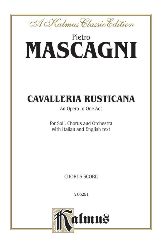Cavalleria Rusticana Vocal Sheet Music