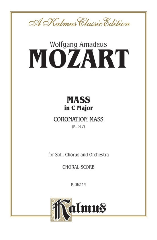 Coronation Mass C K317 Vocal Sc