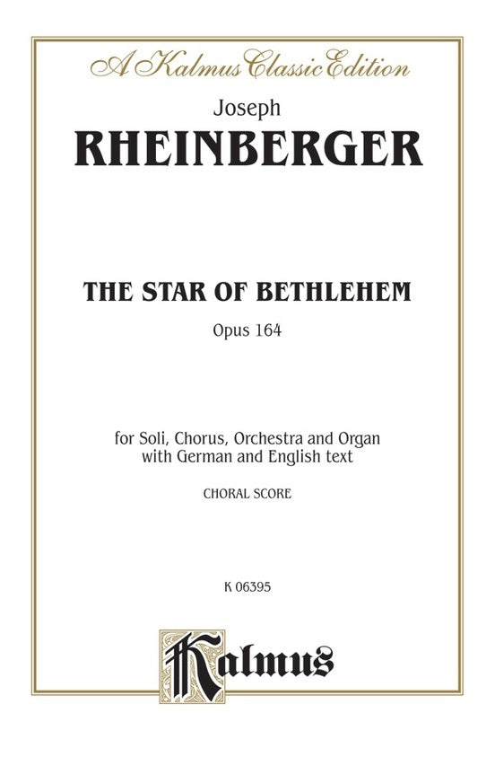 Star of Bethlehem SATB Choral Sheet Music GER ENG OP 164