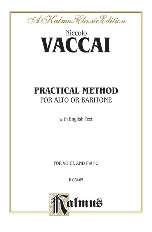 Practical Vocal Method For Alto Or Baritone (Low)