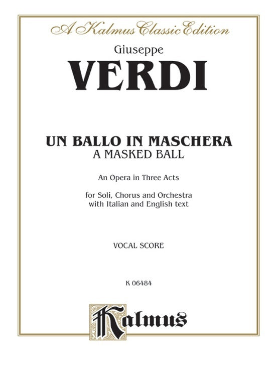 Un Ballo in Maschera Vocal Sheet Music