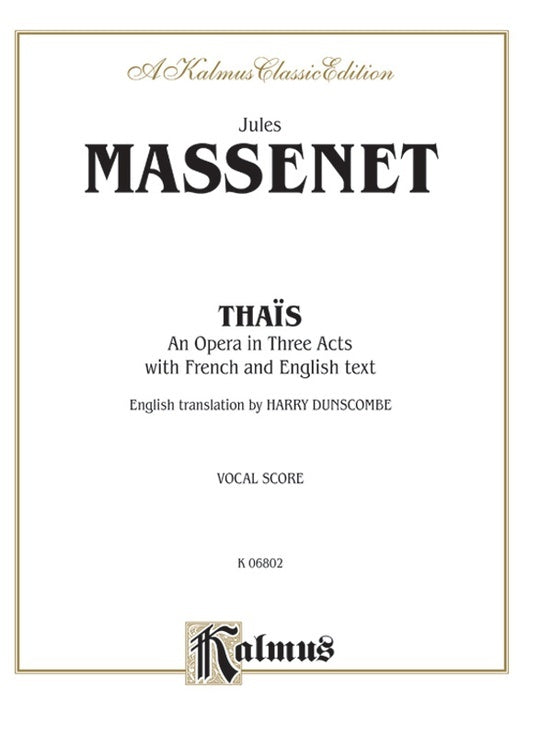 Thais Vocal Sheet Music