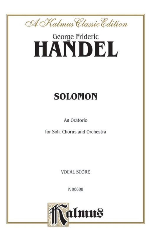 Solomon Vocal Sheet Music