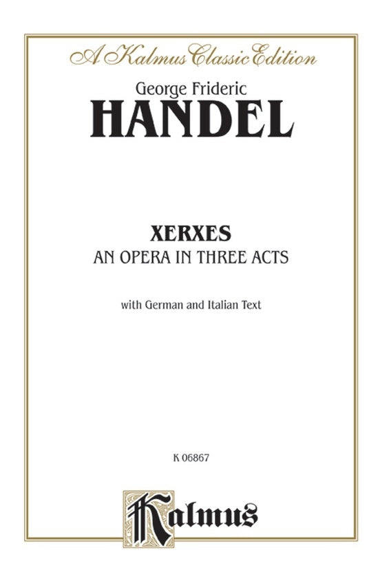 Xerxes Vocal Sheet Music
