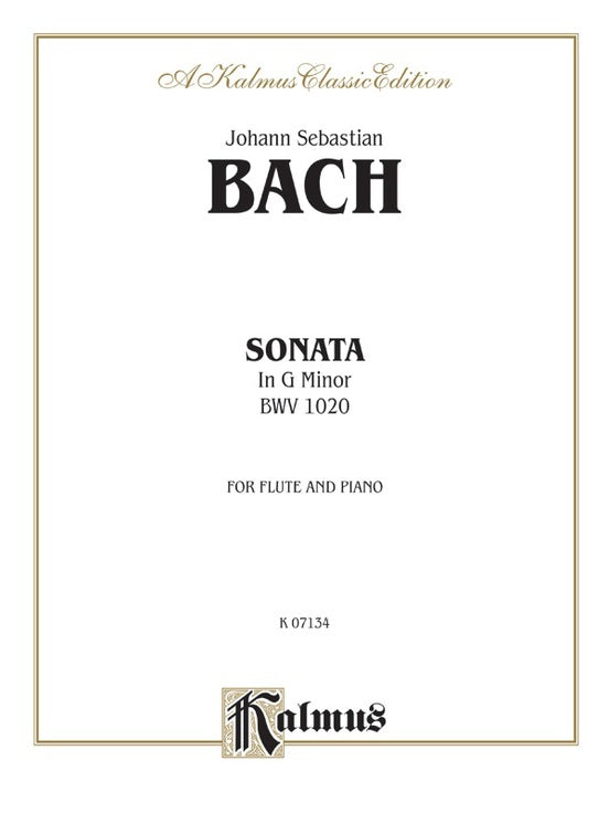 Sonata in G Minor for Flute Sheet Music