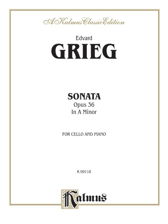 Cello Sonata In A Min