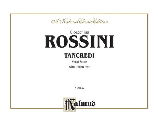 Tancredi Vocal Sheet Music