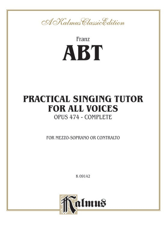 Practical Singing Tutor Op 474 Mezzo Sop Alto