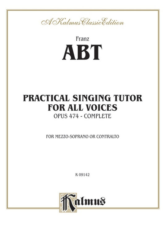 Practical Singing Tutor Op 474 Mezzo Sop Alto