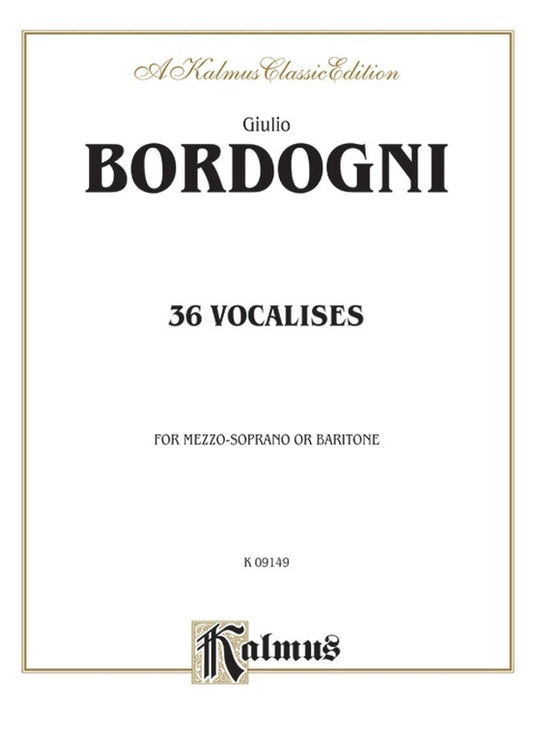 Vocalises 36 Mezzo/Bar Vocal Sheet Music