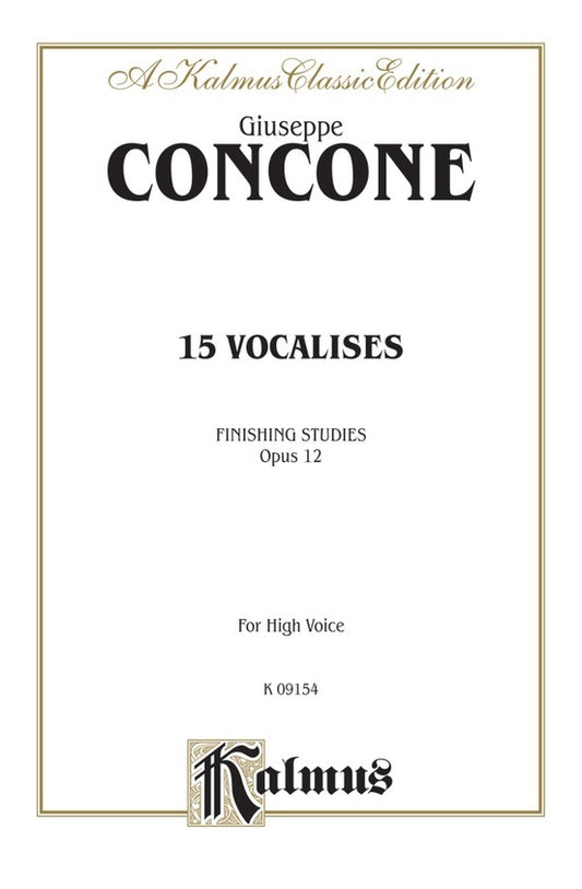 Vocalises 15 Finishing Op 12 Sheet Music