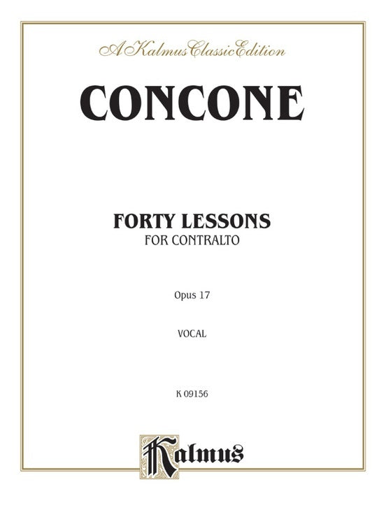 Lessons 40 Op 17 Alto Voice