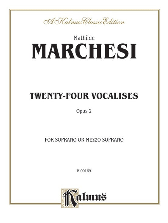 Vocalises 24 Op 2 for Soprano or Mezzo Soprano Sheet Music
