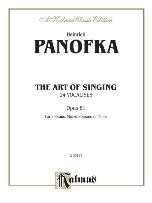 Art of Singing Op 81 Vocal Sheet Music