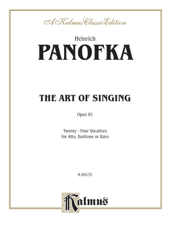 Art of Singing Op 81 Alto Vocal Sheet Music