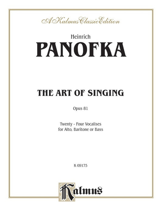 Art of Singing Op 81 Alto Vocal Sheet Music