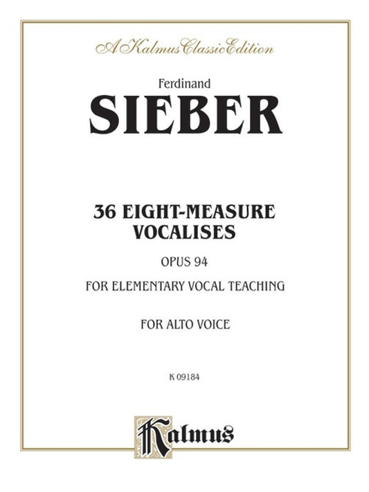 36 8 Measure Vocalises Op 94 for Alto