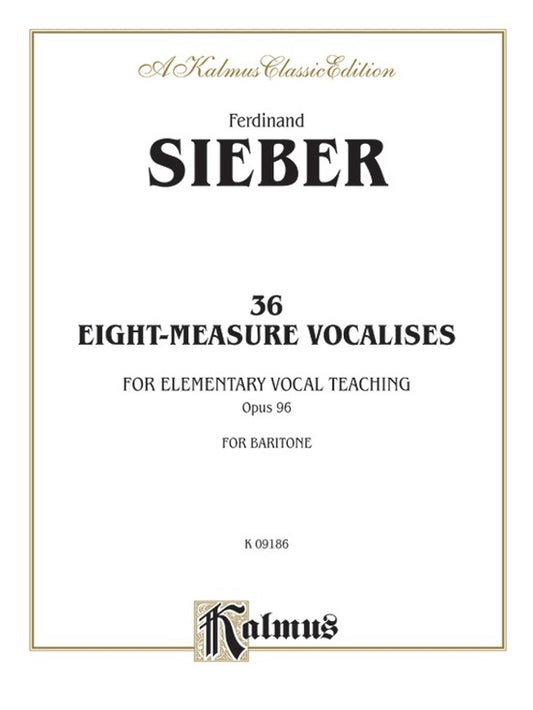 36 8 Measure Vocalises Op 96 for Baritone