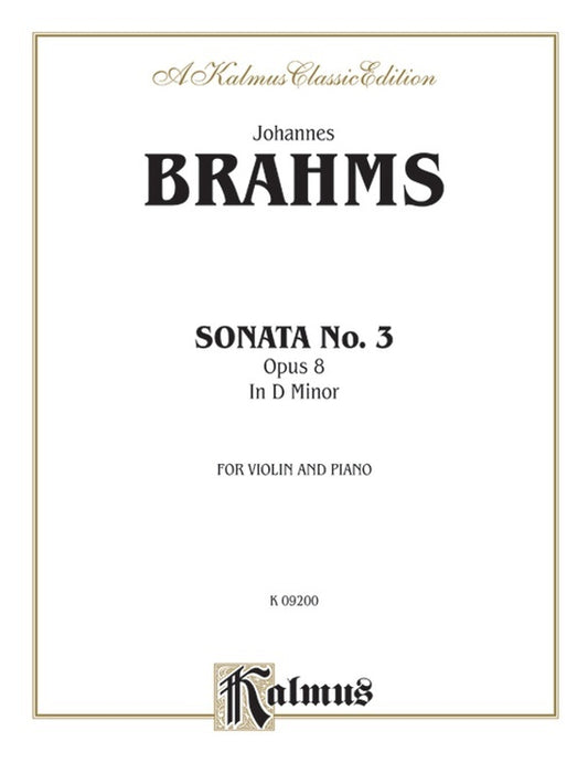 Sonata in D Minor Op. 108 for Violin Sheet Music