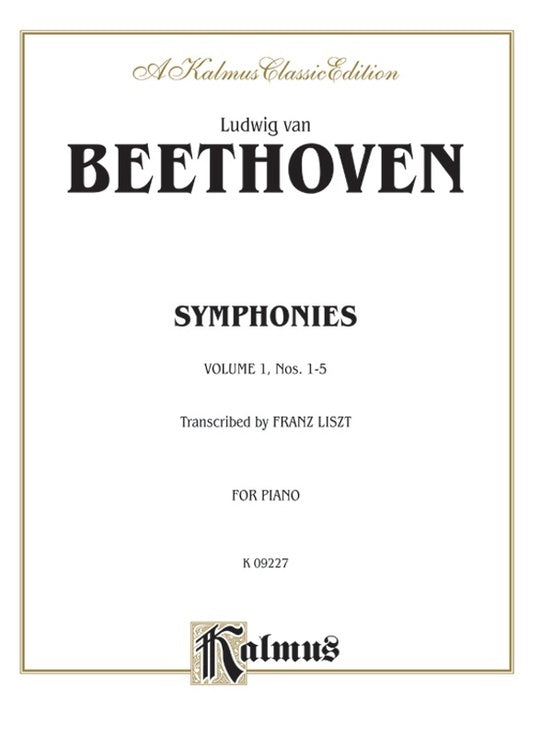 Symphonies Book 1 No 1-5 Piano Arranged by Liszt