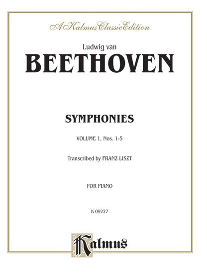 Symphonies Book 1 No 1-5 Piano Arranged by Liszt