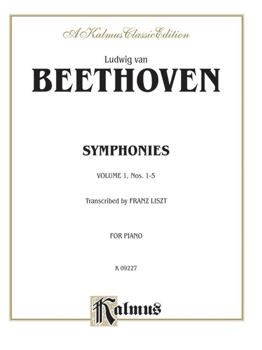 Symphonies Book 1 No 1-5 Piano Arranged by Liszt