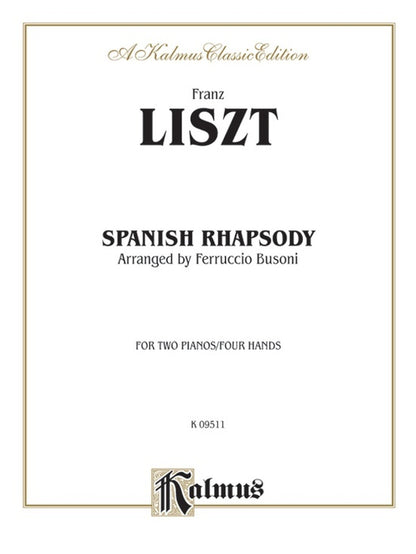 Spanish Rhapsody 2P4H Arranged by Busoni - Piano Sheet Music