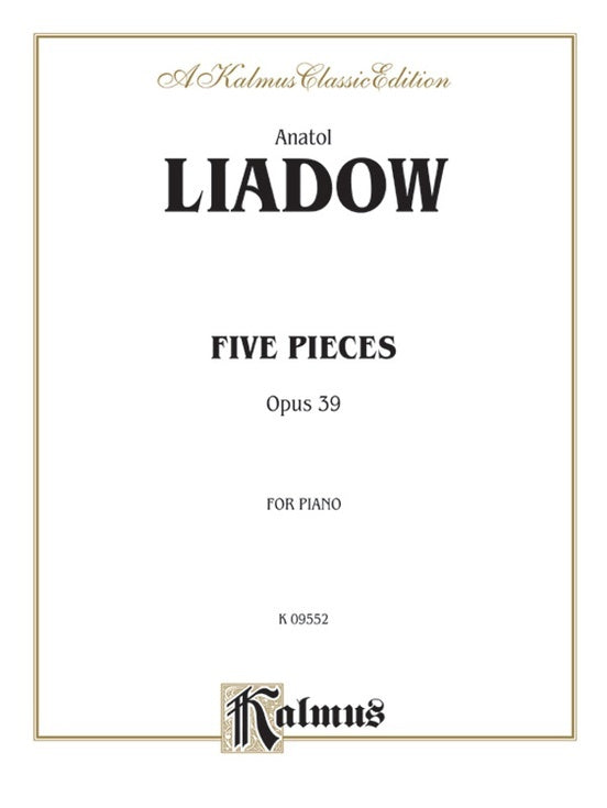5 Pieces Op 39 Piano Sheet Music