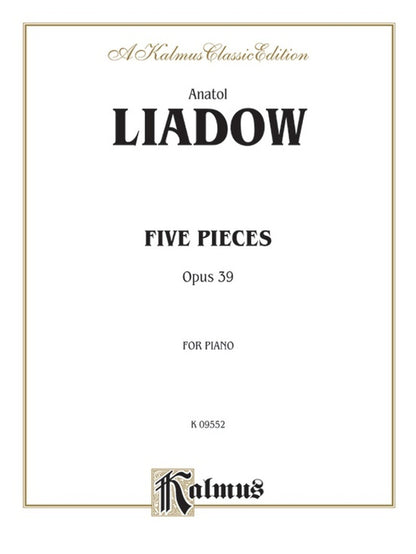 5 Pieces Op 39 Piano Sheet Music