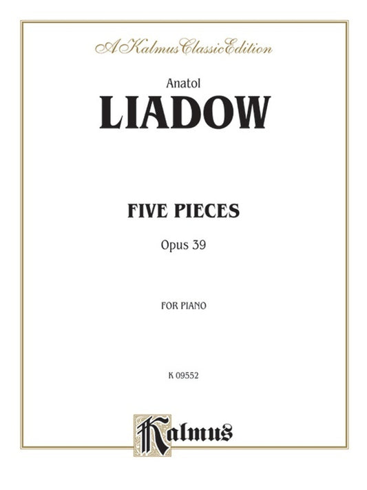 5 Pieces Op 39 Piano Sheet Music