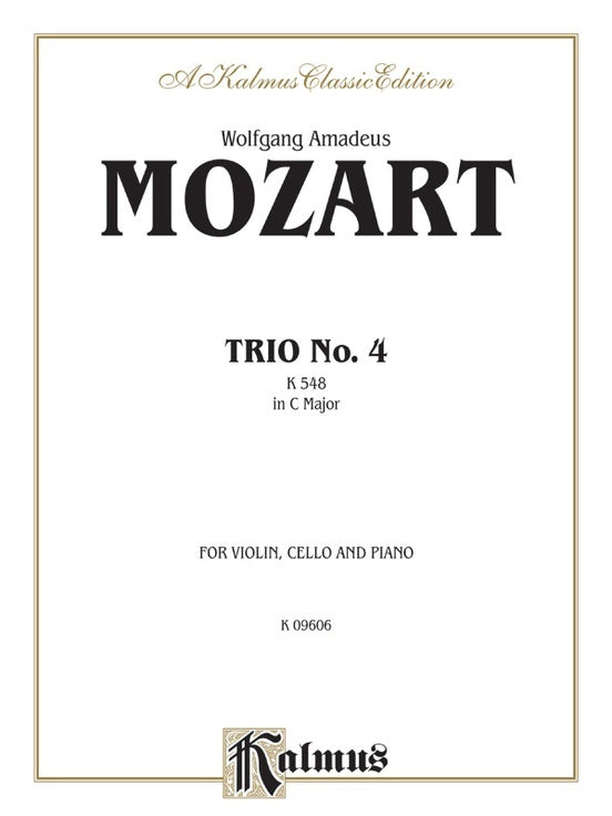 Trio No 4 C K548 Chamber Sheet Music
