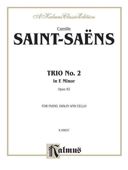 Trio No 2 in C Minor for Violin, Cello, and Piano - Chamber Sheet Music